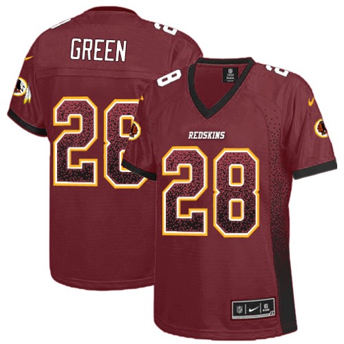 Women's Limited Darrell Green Nike Jersey Burgundy Red - #28 Drift Fashion NFL Washington Redskins